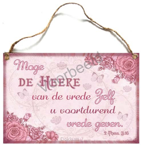 Moge de Heere van de vrede Zelf u voortd