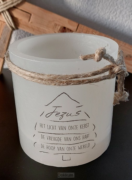 Windlicht Jezus het licht van onze kerst