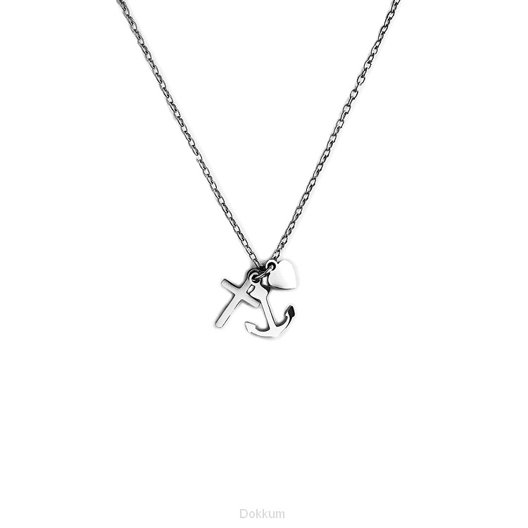 Ketting bedeltjes geloof hoop liefde zil