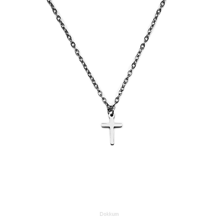 Ketting kruisje XXS zilver