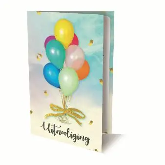 BALONNEN UITNODIGINGEN PK 875 / 6X3,95 - FSC MIX CREDIT