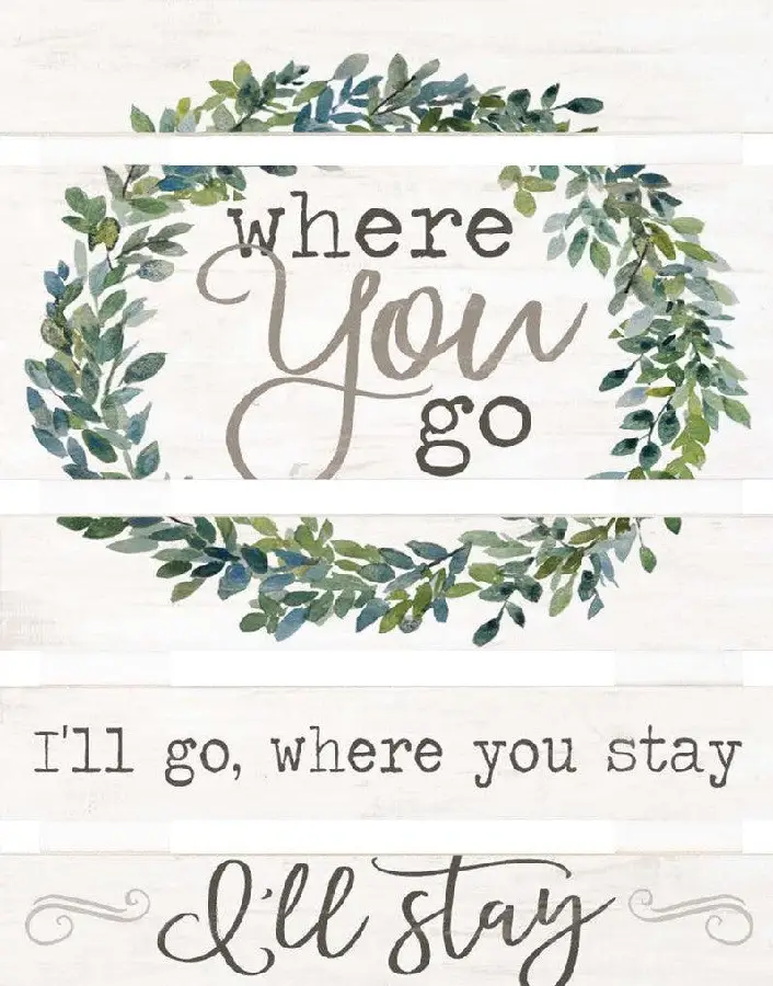 Where you go I''ll go - Pallet
