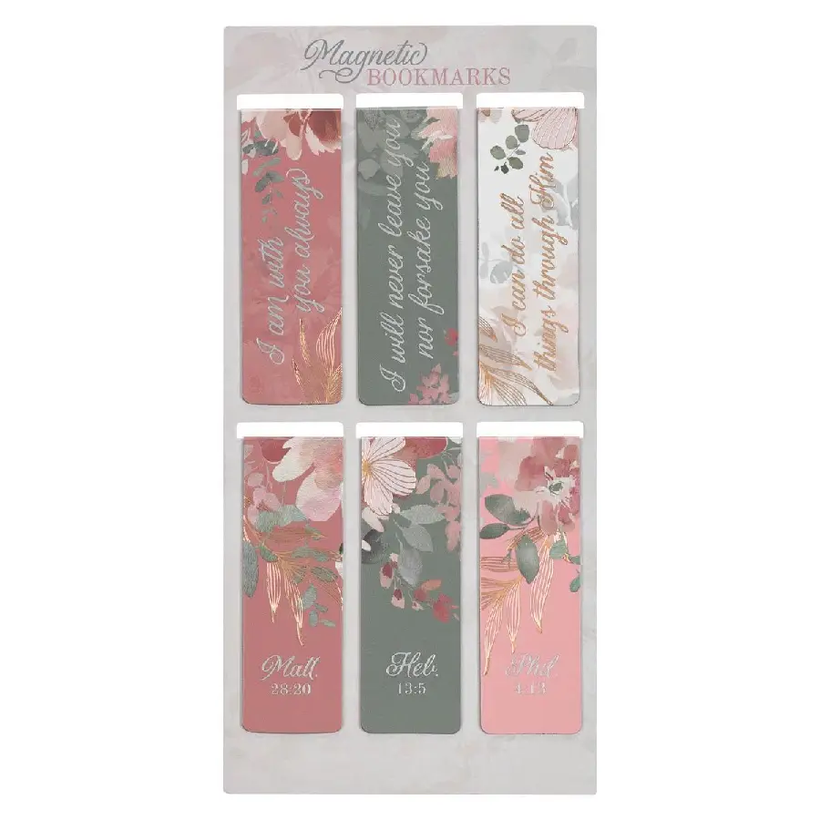 Foiled Floral Magnetic bookmark set