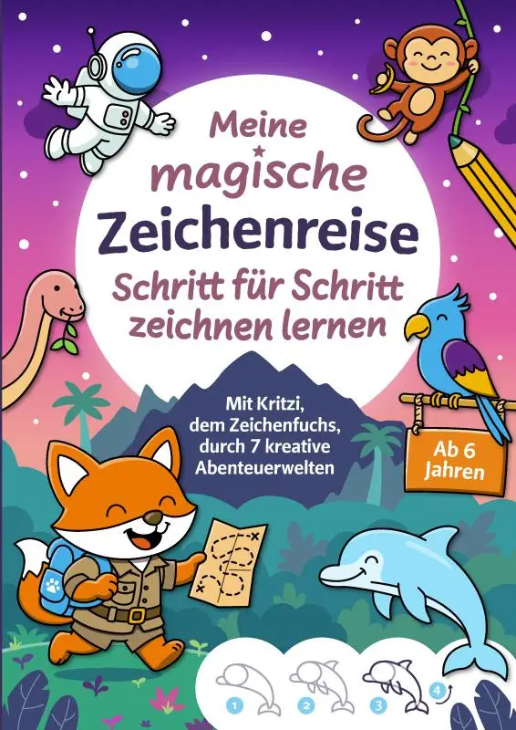 Meine magische Zeichenreise: Schritt für Schritt zeichnen lernen für Kinder ab 6 Jahren