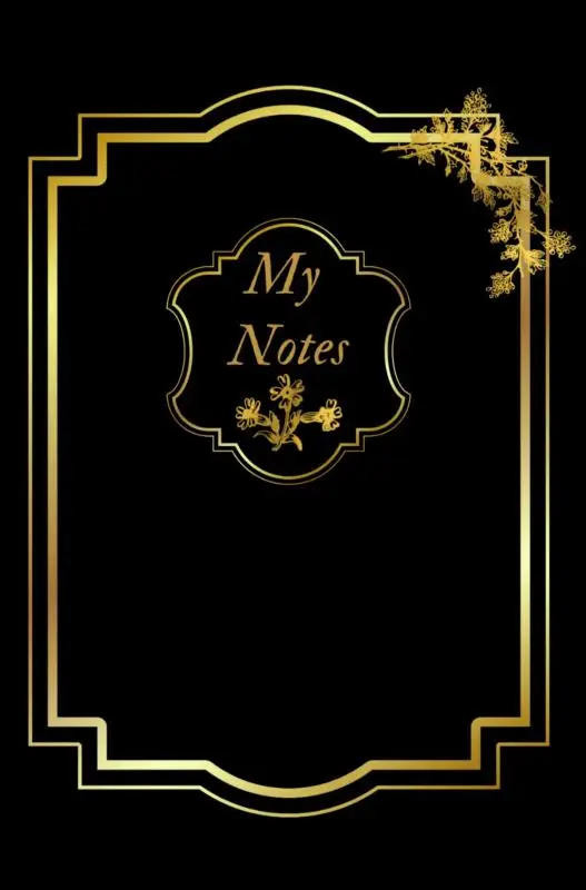 Notitieboek - Cadeau voor man - Cadeau voor vrouw - hardcover - Notitieboekje - Schrijfblok - Notebook - Goude - Zwart - my notes 6