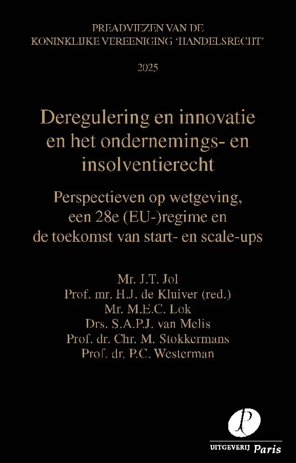 Deregulering en innovatie in het ondernemings- en insolventierecht