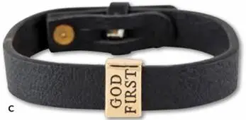 Leather Bracelet God first
