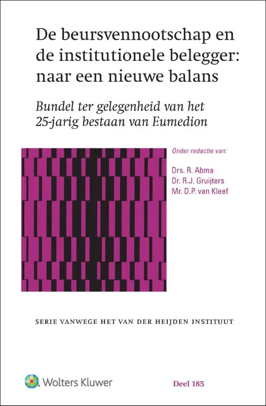 De beursvennootschap en de institutionele belegger: naar een nieuwe balans