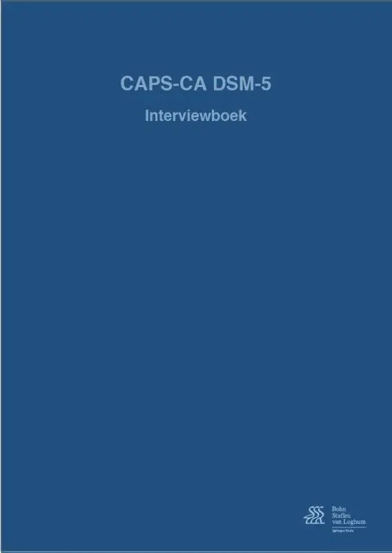 CAPS-CA DSM 5 - Interviewboekjes