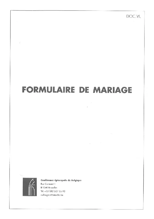 Formulaire de mariage - 25 ex