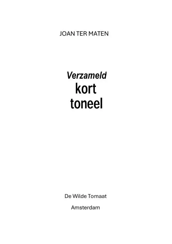 Verzameld kort toneel