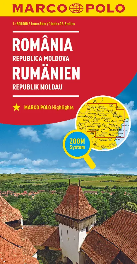 MARCO POLO Länderkarte Rumänien, Republik Moldau 1:800 000