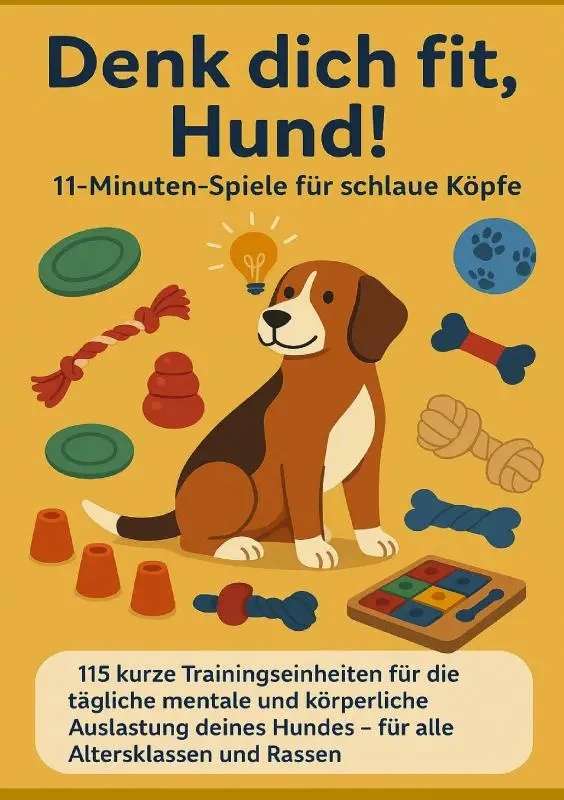 Denk dich fit, Hund! - 11-Minuten-Spiele für schlaue Köpfe (Ein liebevolles Geschenk für Familien, Senior:innen & Hundeliebhaber:innen)