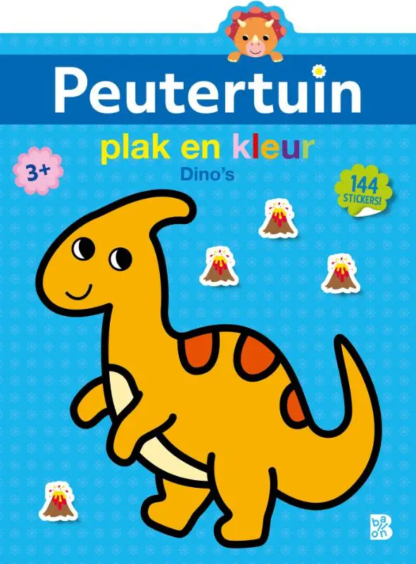 Plak en kleur Dino's