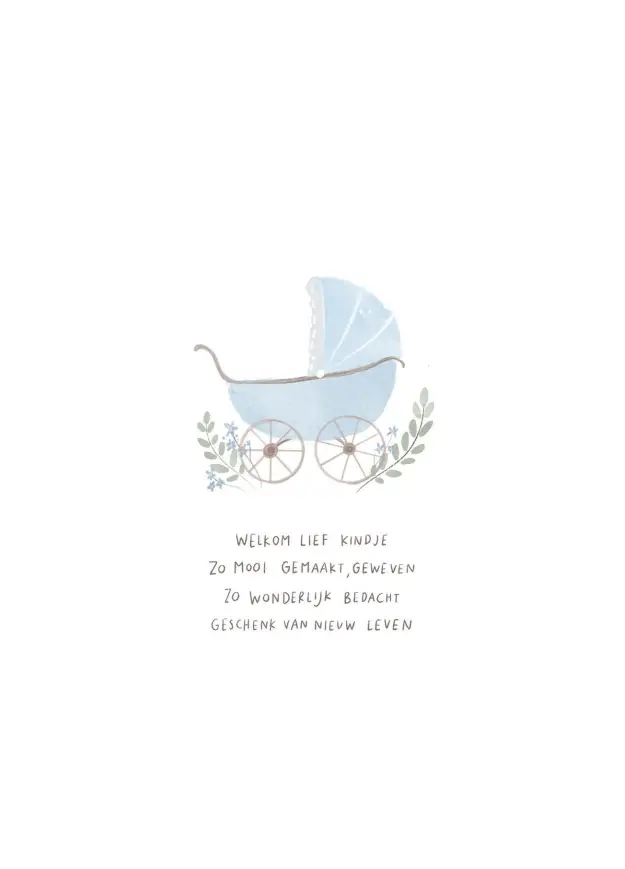 Welkom lief kindje (blauw)