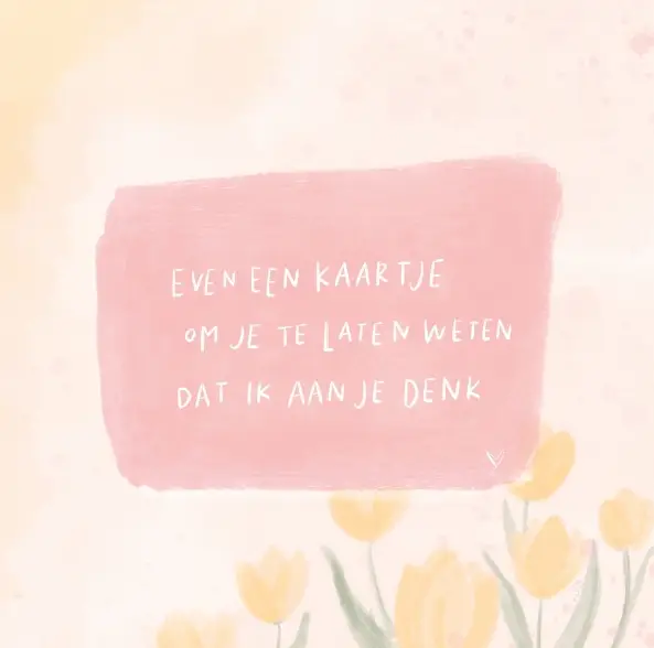 Even een kaartje