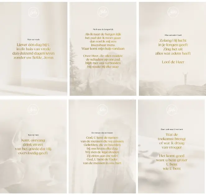 Huis van vrede kaartenset (6 assorti)