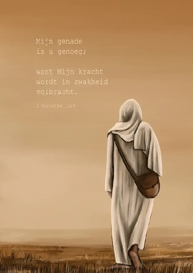Poster A5 Mijn genade is u genoeg