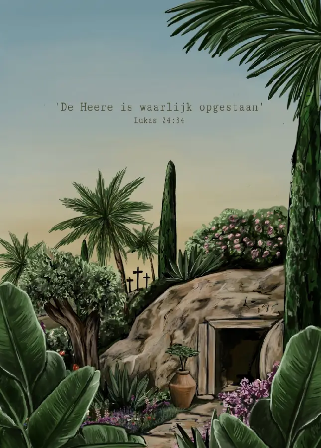 Poster A4 De Heere is waarlijk opgestaan