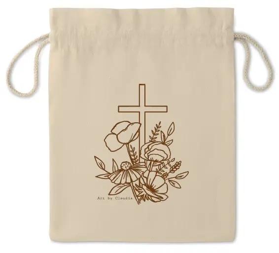 Bijbel en Boekentasje kruis/bloemen (M)