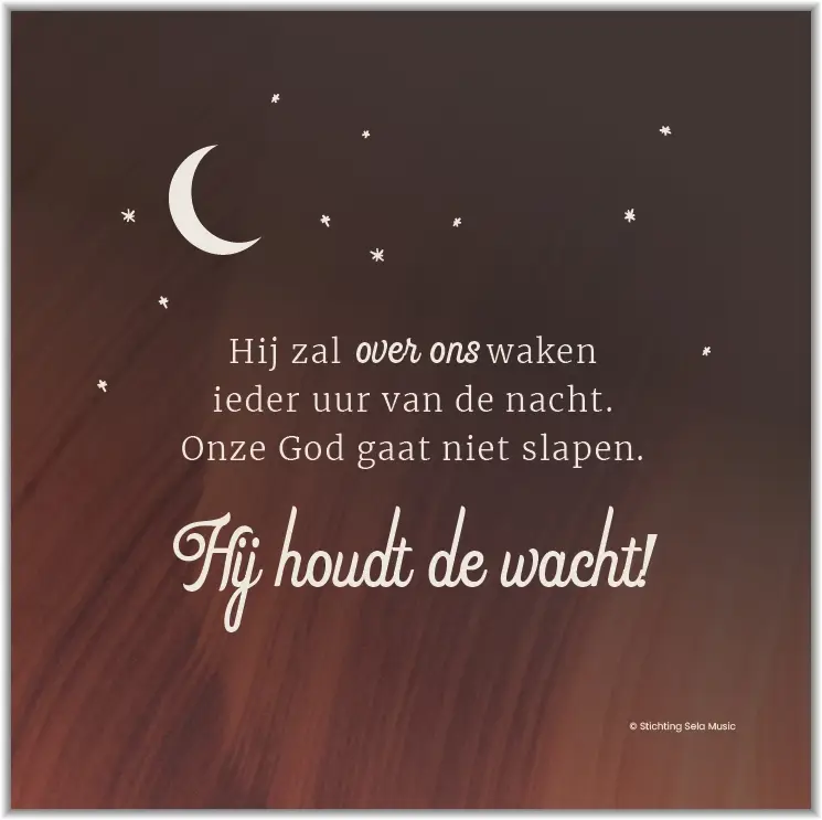 Poster Square Hij zal over ons waken