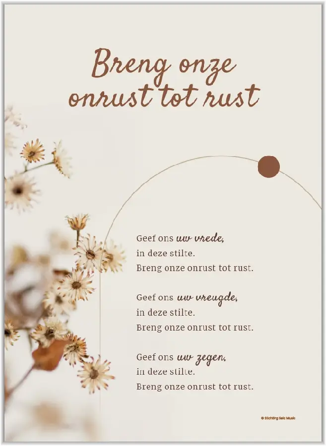 Poster A3 Breng onze onrust tot rust