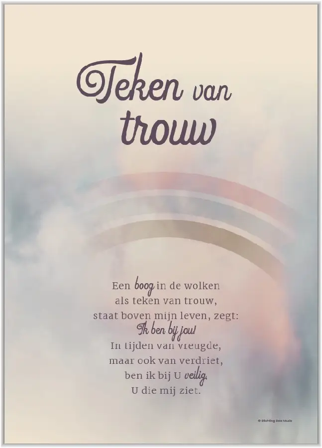 Poster A3 Teken van trouw