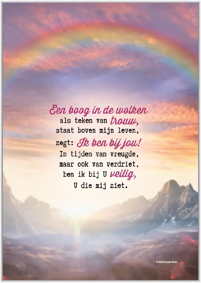 Poster A3 Een boog in de wolken
