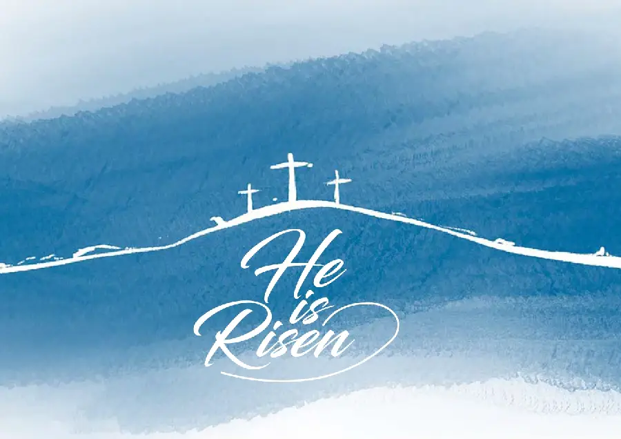 Prentbriefkaart He is Risen
