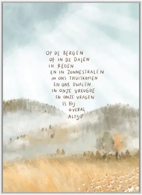 Poster A3 Op de bergen of in de dalen
