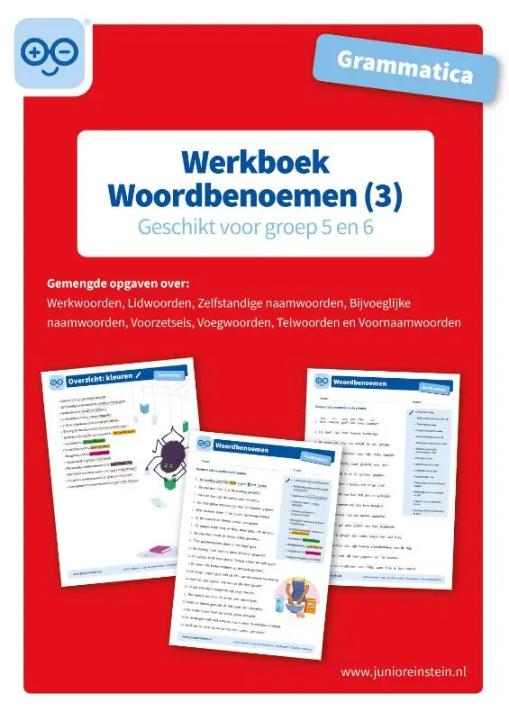 Werkboek Woordbenoemen Grammatica deel 3 Groep 5 en 6