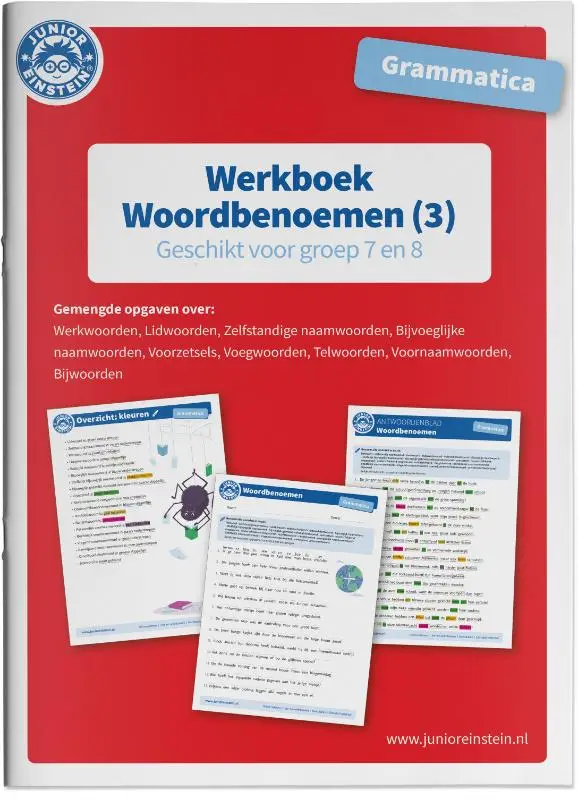 Woordbenoemen Grammatica Werkboek deel 3 Groep 7 en 8