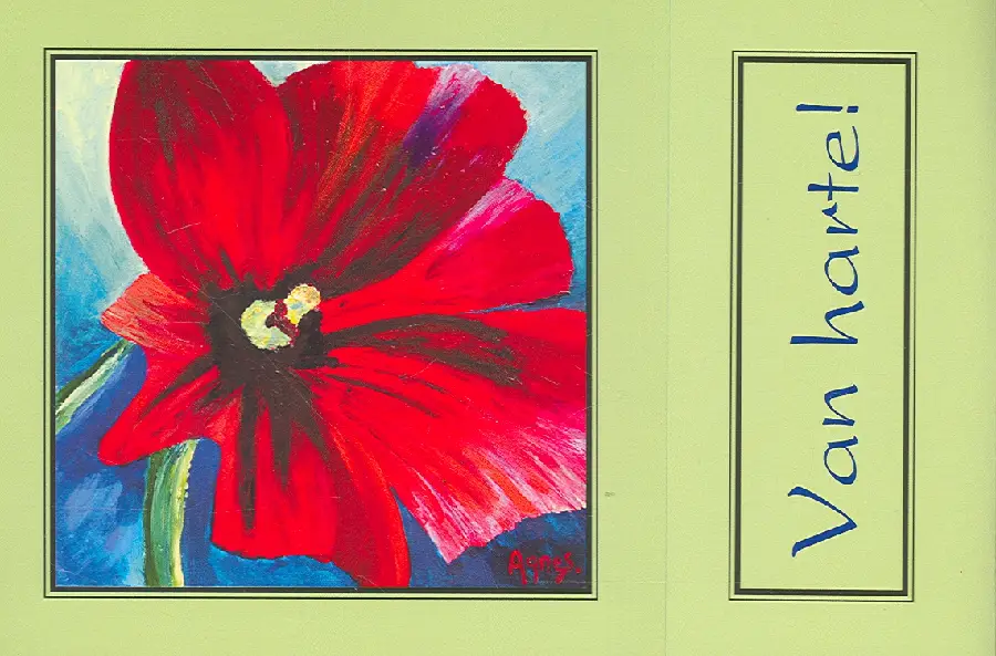 RODE PAPAVER 2, VAN HARTE