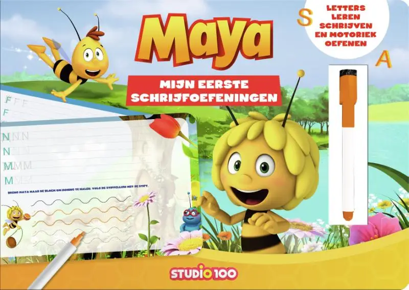 Maya: kartonboek - Schrijf en wis
