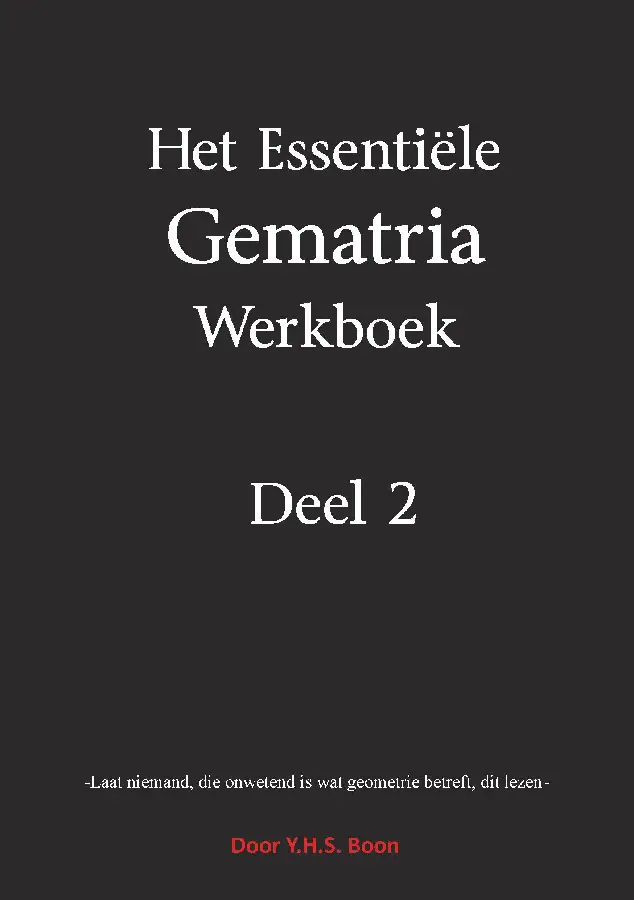 Het Essentiële Gematria Werkboek Deel 2