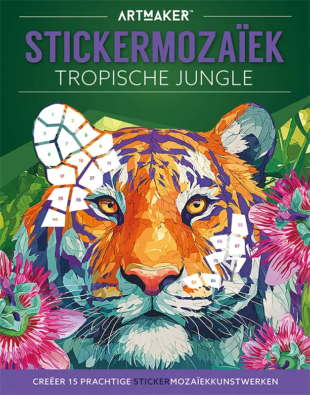 Stickermozaïek - tropische jungle