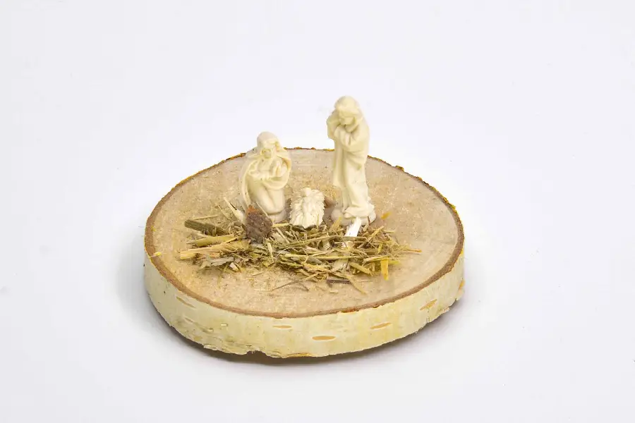 Jozef Maria Jezus op boomschijf