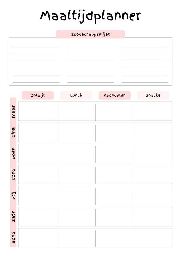 Maaltijdplanner