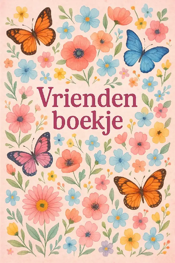 Bloemen en Vlinders Vriendenboekje