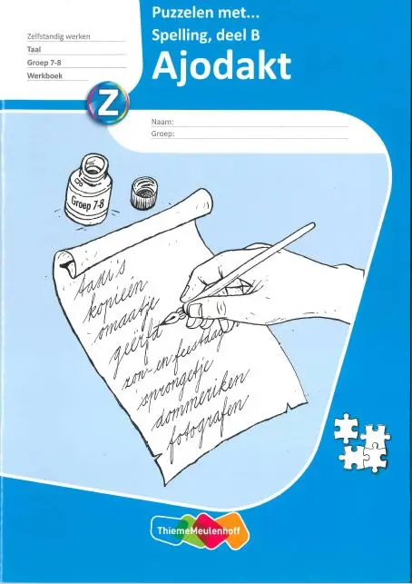 Ajodakt, puzzelen met spelling (5 ex) / B groep 7-8