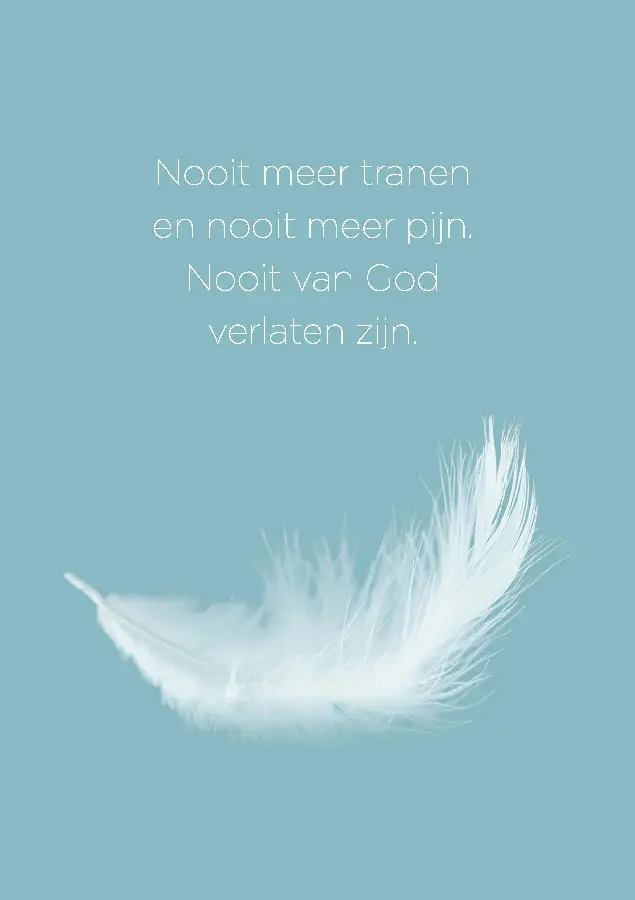 Wenskaart Nooit meer tranen nooit meer