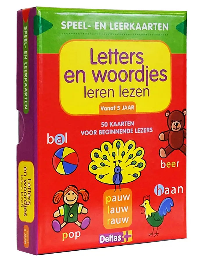 Speel- en leerkaarten - Letters en woordjes leren lezen (+5 j.)